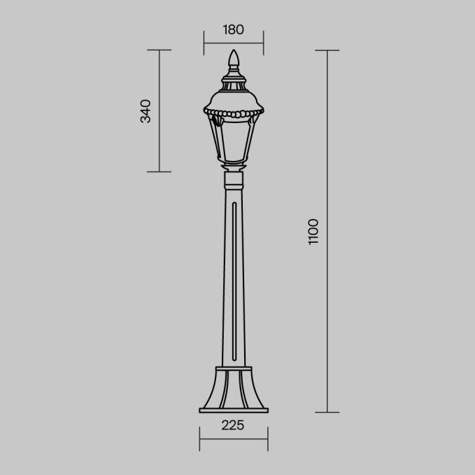 Ландшафтный светильник Гоири / Goiri E27х1 60Вт IP 44, O028FL-01BZ, изображение 6 Ландшафтный светильник Гоири / Goiri E27х1 60Вт IP 44, O028FL-01BZ, изображение 6
