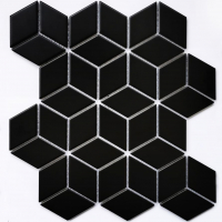 Мозаика Bonaparte Mosaics Landa Black Matt 26.7x30.9 (48*48*6)