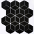 Мозаика Bonaparte Mosaics Landa Black Matt 26.7x30.9 (48*48*6)