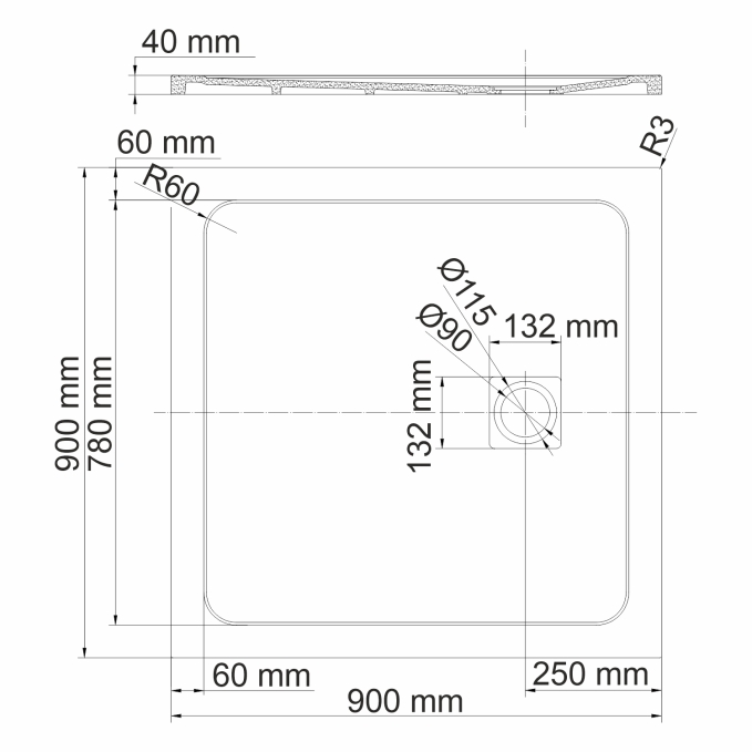 Душевой поддон WasserKRAFT Neime 19T03