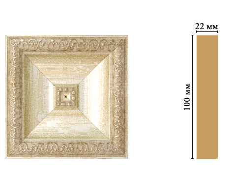 Вставка цветная Decomaster D207-281, 100x100x22 мм Вставка цветная Decomaster D207-281, 100x100x22 мм