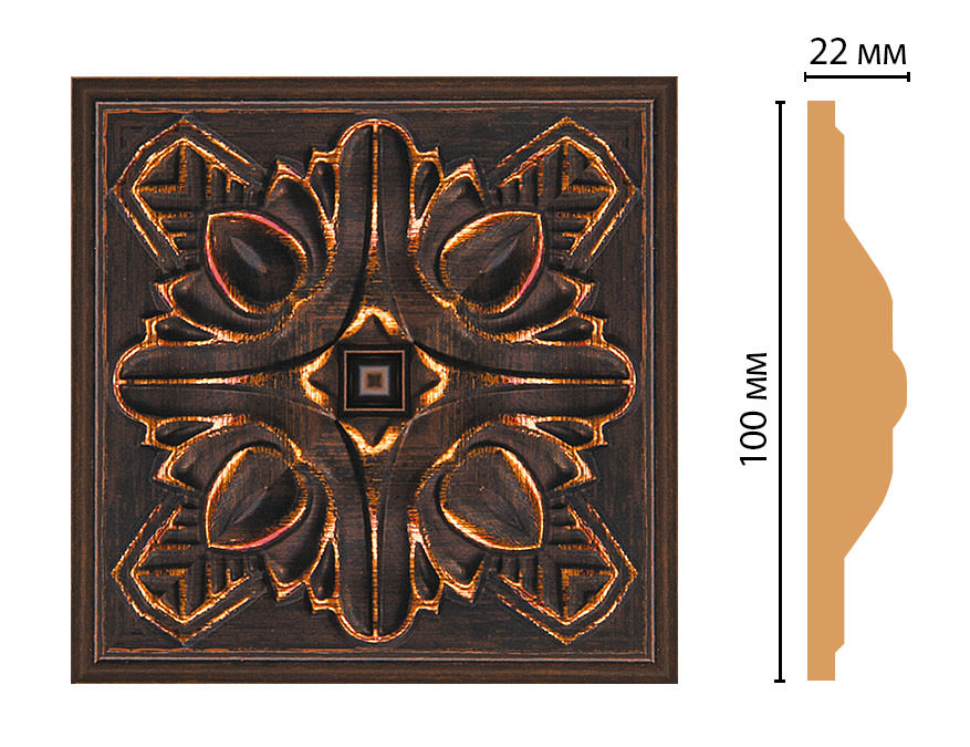 Вставка цветная Decomaster D209-966, 100x100x22 мм Вставка цветная Decomaster D209-966, 100x100x22 мм