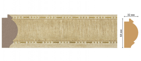 Багет Decomaster 176-5, 64x32x2900 мм