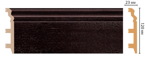 Плинтус напольный Decomaster D233-433/8ДМ, 120x23x2400 мм