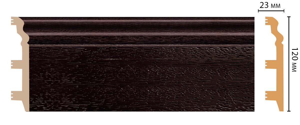 Плинтус напольный Decomaster D233-433/8ДМ, 120x23x2400 мм Плинтус напольный Decomaster D233-433/8ДМ, 120x23x2400 мм