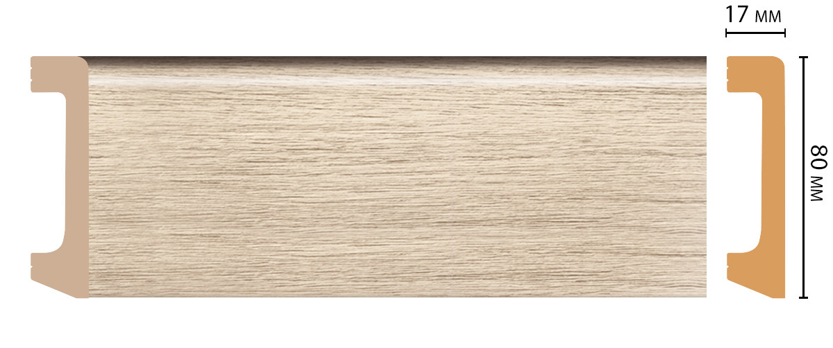 Плинтус напольный Decomaster D235-72B ДМ(80x17x2400 мм Плинтус напольный Decomaster D235-72B ДМ(80x17x2400 мм