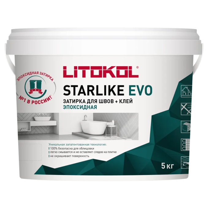 Затирка эпоксидная Litokol Starlike Evo S.240 Moka, 5 кг Затирка эпоксидная Litokol Starlike Evo S.240 Moka, 5 кг