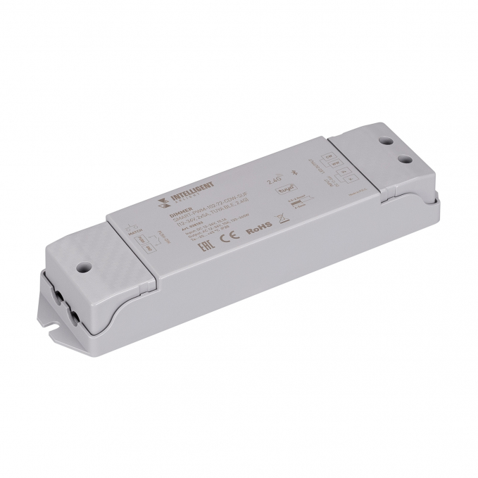 INTELLIGENT ARLIGHT Диммер SMART-PWM-102-72-CDW-SUF (12-36V, 2x5A, TUYA BLE, 2.4G), Arlight, 038183, изображение 1 INTELLIGENT ARLIGHT Диммер SMART-PWM-102-72-CDW-SUF (12-36V, 2x5A, TUYA BLE, 2.4G), Arlight, 038183, изображение 1