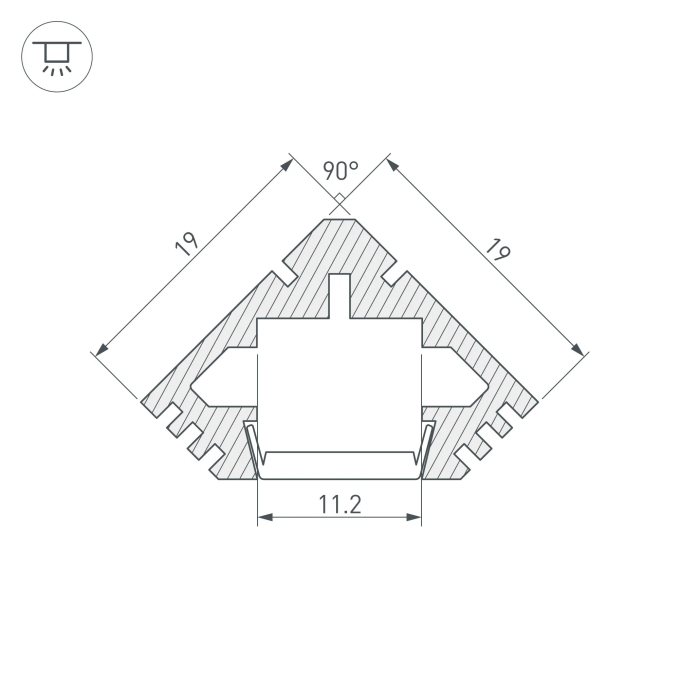 Профиль PDS45-T-2000, Arlight, 012053, изображение 3 Профиль PDS45-T-2000, Arlight, 012053, изображение 3