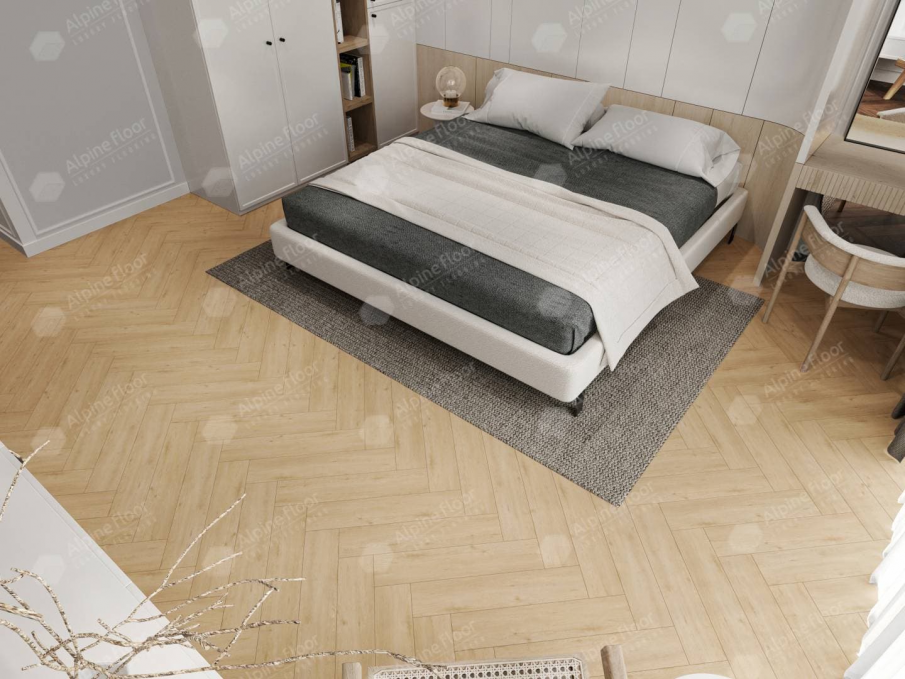 Каменный ламинат SPC Alpine Floor Parquet Light Дуб Лесат, ЕСО 13-26 MC
