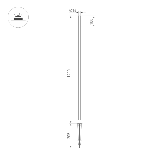 Светильник KT-CANNA-L1200-1W Warm3000 (DG, 110 deg, 24V), Arlight, 034164, изображение 3 Светильник KT-CANNA-L1200-1W Warm3000 (DG, 110 deg, 24V), Arlight, 034164, изображение 3