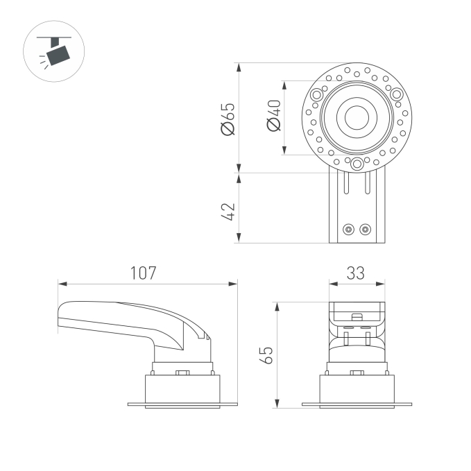 Светильник MS-RIALTO-TRIMLESS-R40-9W Day4000 (WH, 36deg, 230V), Arlight, 047772, изображение 6