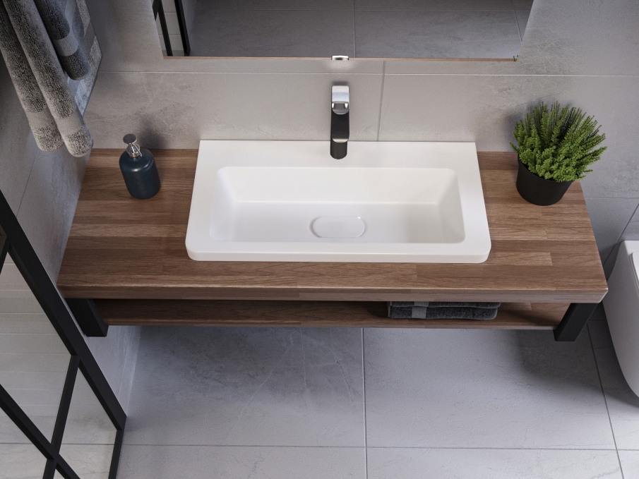 Мебельная раковина Madera Modul 4627173210911 70 см белая глянцевая Мебельная раковина Madera Modul 4627173210911 70 см белая глянцевая