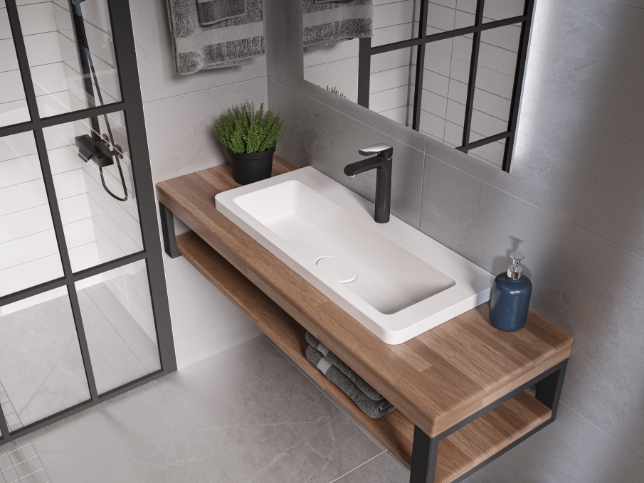 Мебельная раковина Madera Modul 4627173210911 70 см белая глянцевая Мебельная раковина Madera Modul 4627173210911 70 см белая глянцевая