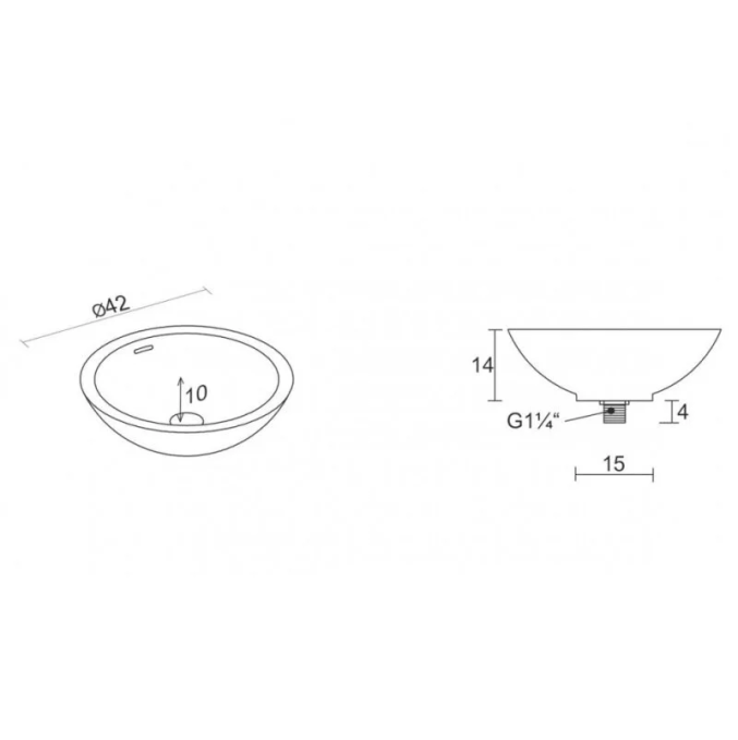 Накладная раковина Riho Avela Round W 40 см W016002105 белая Накладная раковина Riho Avela Round W 40 см W016002105 белая