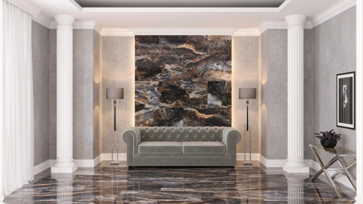 Керамогранит Neodom Luxury Arabesque Grigio Polished 60x120, N20667 Керамогранит Neodom Luxury Arabesque Grigio Polished 60x120, N20667