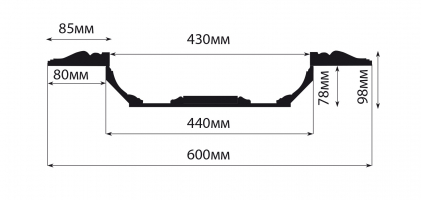 Кессон Decomaster KS-61-1223, 600x600x98 мм