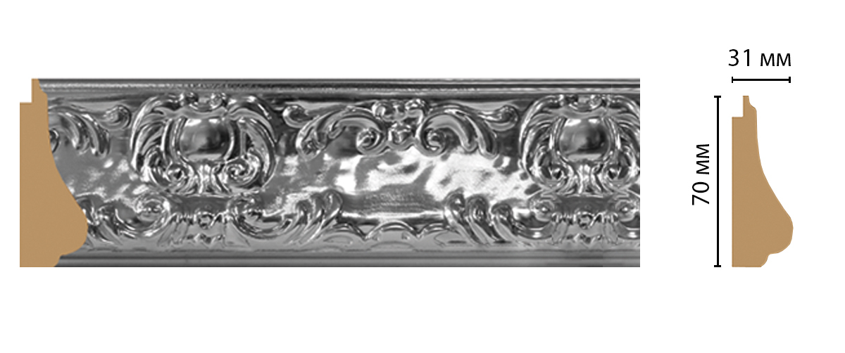 Багет Decomaster 566-1609, 70x31x2900 мм Багет Decomaster 566-1609, 70x31x2900 мм