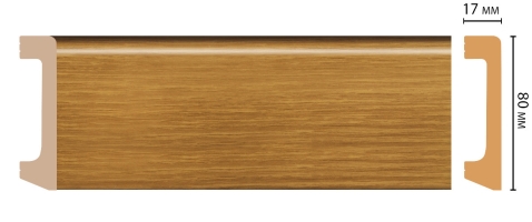 Плинтус Decomaster D235-73/20 ДМ, 80x17x2400 мм