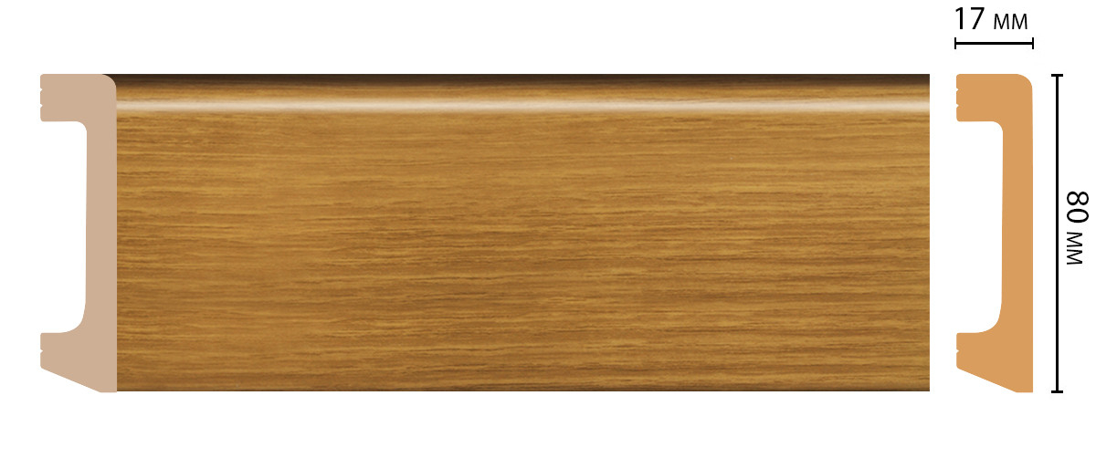 Плинтус Decomaster D235-73/20 ДМ, 80x17x2400 мм