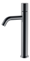 Смеситель для раковины Boheme Stick 122-SGM вороненая сталь