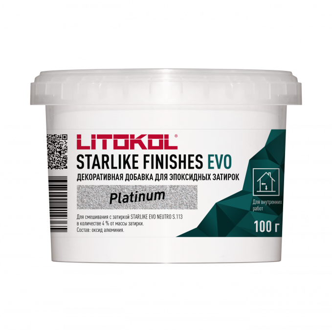 Добавка декоративная Litokol Starlike Finishes Platinum для затирки S.113 Neutro, 100 г Добавка декоративная Litokol Starlike Finishes Platinum для затирки S.113 Neutro, 100 г
