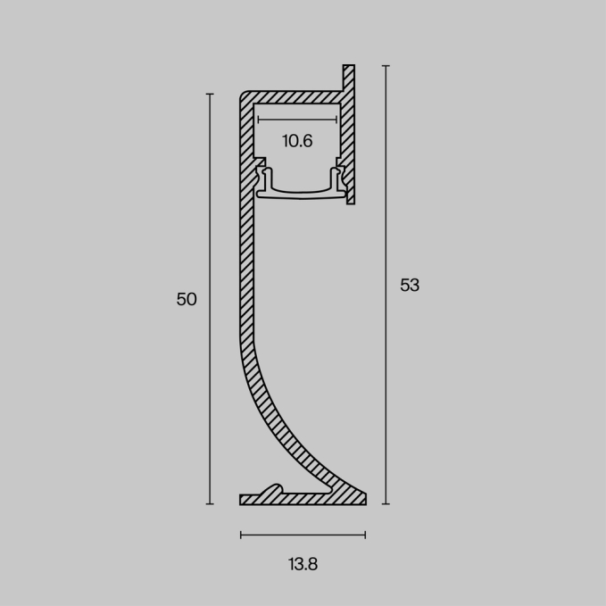 Алюминиевый профиль плинтус 53x14 (Серебро, 2 м), ALM-5314-S-2M, ALM-5314-S-2M, изображение 5 Алюминиевый профиль плинтус 53x14 (Серебро, 2 м), ALM-5314-S-2M, ALM-5314-S-2M, изображение 5
