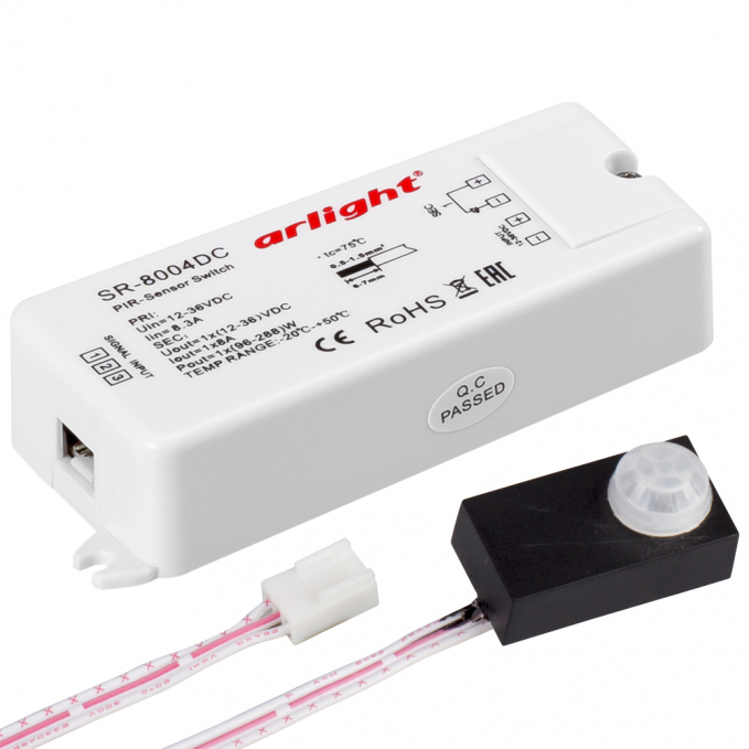 Датчик SR-8004-DC black (12-36V, 96-288W, PIR-Sensor), Arlight, 020866, изображение 1 Датчик SR-8004-DC black (12-36V, 96-288W, PIR-Sensor), Arlight, 020866, изображение 1