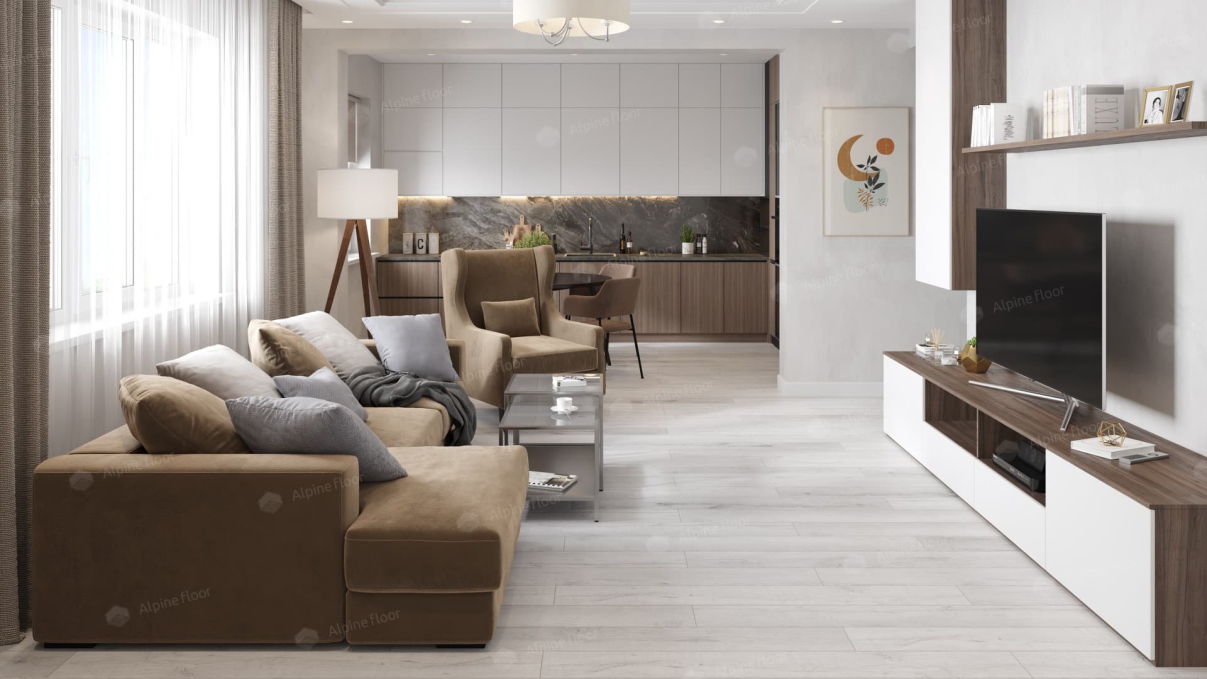 Каменный ламинат SPC (ABA) Alpine Floor Premium XL Дуб Морская Пена, ECO 7-21 MC Каменный ламинат SPC (ABA) Alpine Floor Premium XL Дуб Морская Пена, ECO 7-21 MC