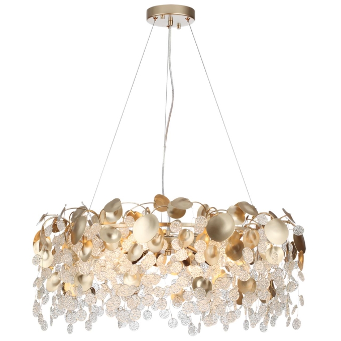 Люстра E14 10*40W 220В IP20 COINS CLASSIC ODL26 633 ODEON LIGHT 5104/10, фото на белом фоне