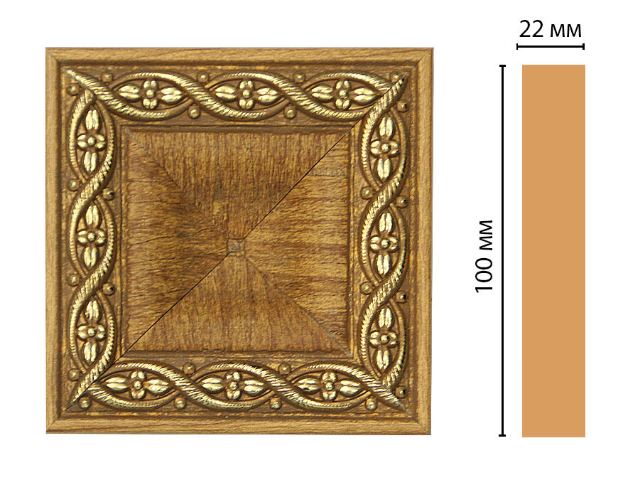 Вставка цветная Decomaster D207-4, 100x100x22 мм Вставка цветная Decomaster D207-4, 100x100x22 мм