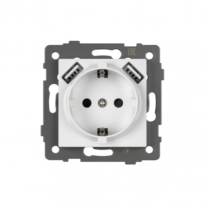Механизм розетки с USB зарядкой SCT-MUAA-PL-WH-V (250V, 16A), Arlight, 049818, изображение 4 Механизм розетки с USB зарядкой SCT-MUAA-PL-WH-V (250V, 16A), Arlight, 049818, изображение 4