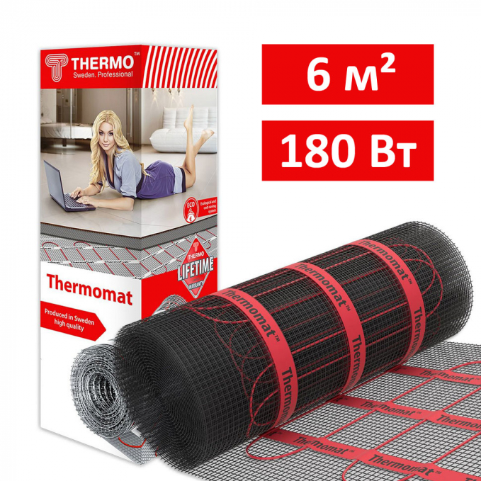 Теплый пол Thermo Thermomat TVK-180 - 6 м.кв.