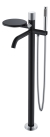 Смеситель напольный Boheme Stick 129-BCR черный