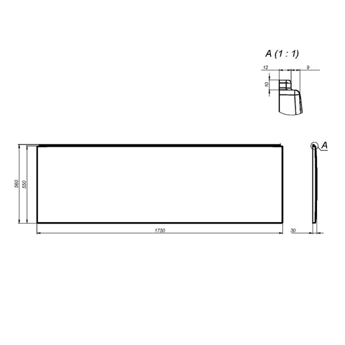 Панель для ванны AM.PM Gem W93A-175-075W-P Панель для ванны AM.PM Gem W93A-175-075W-P