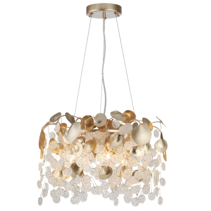 Люстра E14 6*40W 220В IP20 COINS CLASSIC ODL26 633 ODEON LIGHT 5104/6, фото на белом фоне