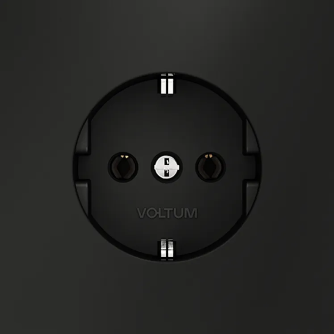 Розетка встраиваемая VOLTUM S70 с заземлением 16А, (черный матовый), Voltum, VLS040108 Розетка встраиваемая VOLTUM S70 с заземлением 16А, (черный матовый), Voltum, VLS040108