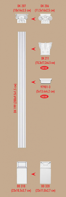 Капитель Decomaster 97901-3, 134x50x42 мм Капитель Decomaster 97901-3, 134x50x42 мм