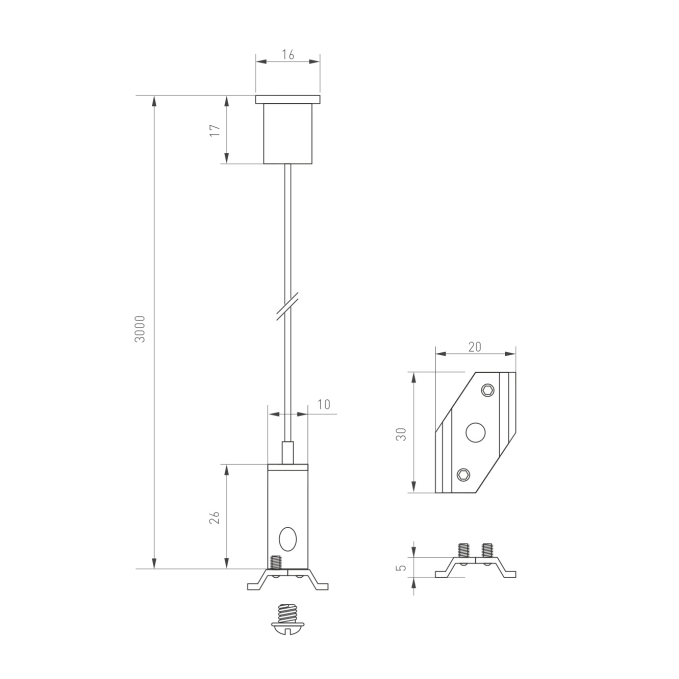 Подвес MAG-HANG-25-L3000 (SL), Arlight, 033252, изображение 2 Подвес MAG-HANG-25-L3000 (SL), Arlight, 033252, изображение 2