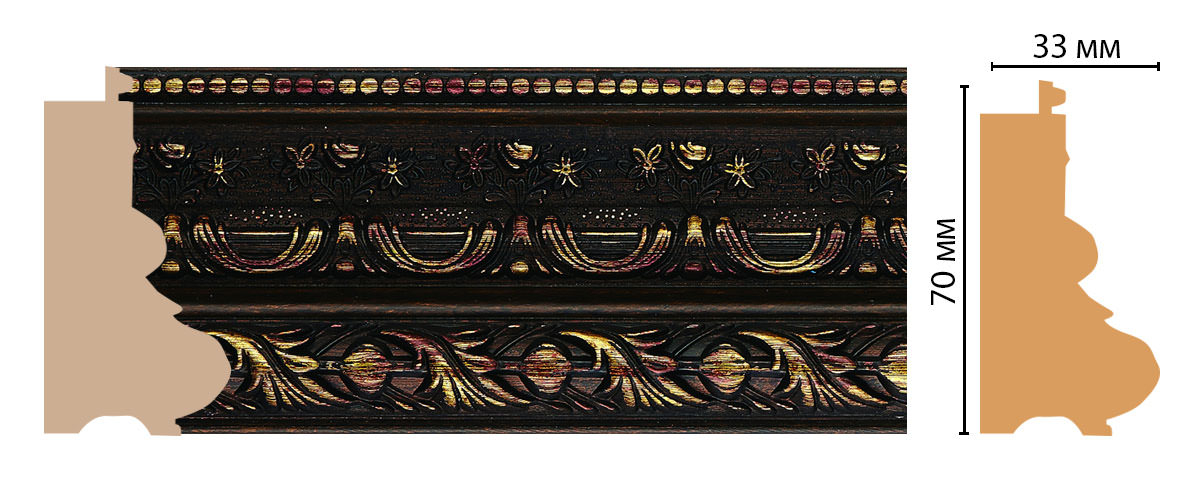 Багет Decomaster 577-966, 70x33x2900 мм
