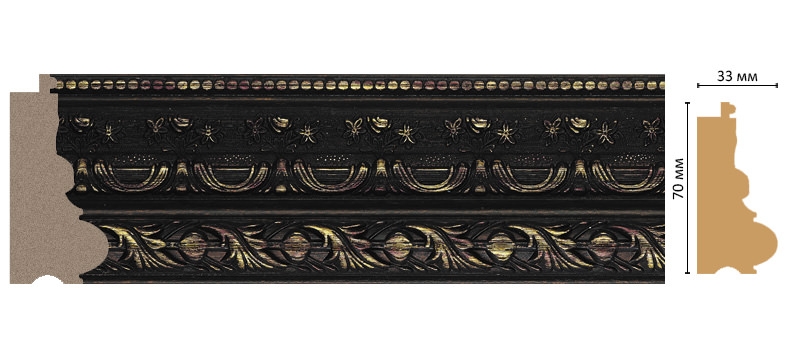 Багет Decomaster 577-966, 70x33x2900 мм