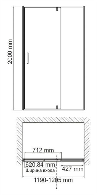 Душевая дверь WasserKRAFT Aisch 55P05