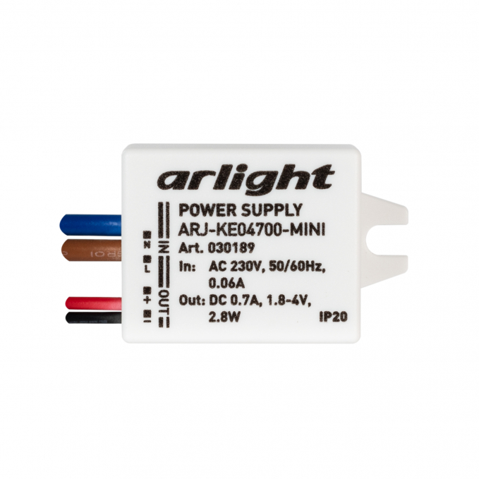 Блок питания ARJ-KE04700-MINI (2.8W, 700mA), Arlight, 030189, изображение 2 Блок питания ARJ-KE04700-MINI (2.8W, 700mA), Arlight, 030189, изображение 2