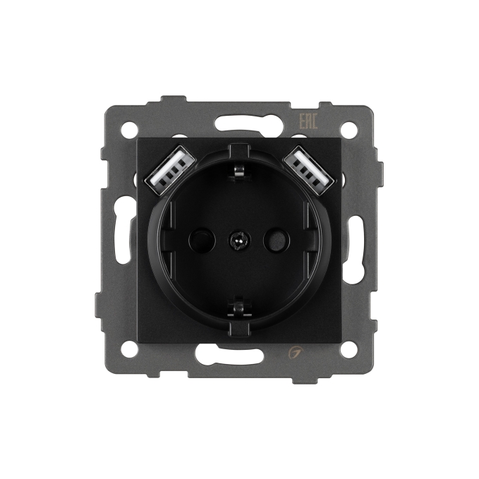Механизм розетки с USB зарядкой SCT-MUAA-PL-BK-V (250V, 16A), Arlight, 049819, изображение 4 Механизм розетки с USB зарядкой SCT-MUAA-PL-BK-V (250V, 16A), Arlight, 049819, изображение 4