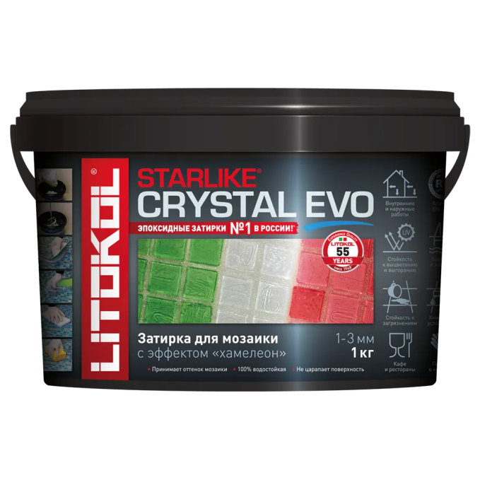 Затирка эпоксидная Litokol Starlike Crystal Evo S.820 Azzurro Taormina, 1 кг Затирка эпоксидная Litokol Starlike Crystal Evo S.820 Azzurro Taormina, 1 кг