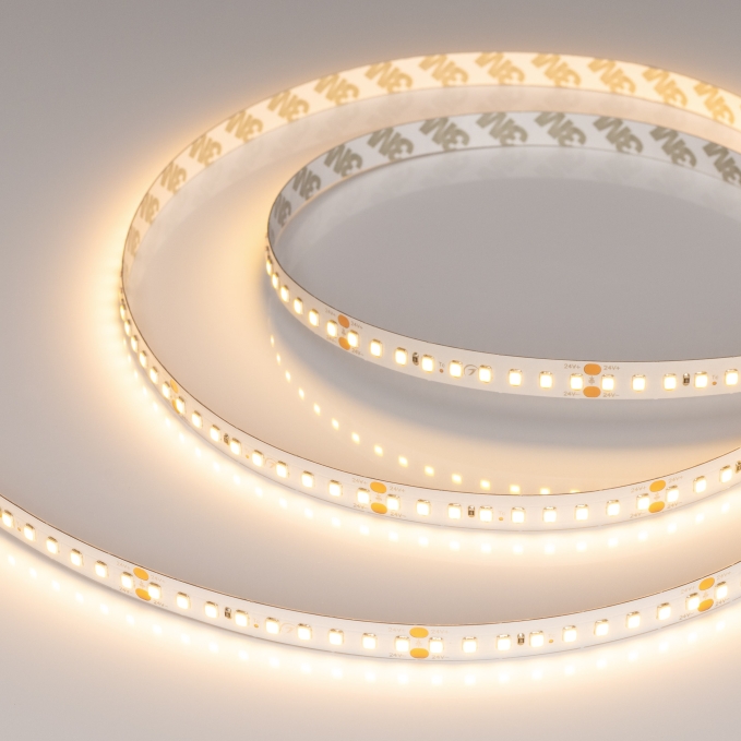 Светодиодная лента RT-A144-10mm 24V Warm2700 (7.7 W/m, IP20, 2835, 5m), Arlight, 038781, изображение 4 Светодиодная лента RT-A144-10mm 24V Warm2700 (7.7 W/m, IP20, 2835, 5m), Arlight, 038781, изображение 4