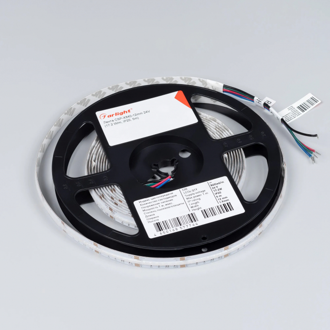 Светодиодная лента CSP-X840-12mm 24V RGBW-Warm (17.2 W/m, IP20, 5m), Arlight, 046937, изображение 2 Светодиодная лента CSP-X840-12mm 24V RGBW-Warm (17.2 W/m, IP20, 5m), Arlight, 046937, изображение 2