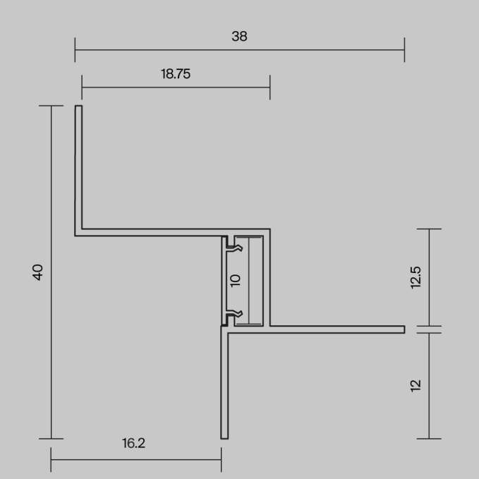 Алюминиевый профиль встраиваемый скрытого монтажа 44x41 (Серебро, 2 м), ALM-4441-S-2M 636024, 636024, изображение 4 Алюминиевый профиль встраиваемый скрытого монтажа 44x41 (Серебро, 2 м), ALM-4441-S-2M 636024, 636024, изображение 4