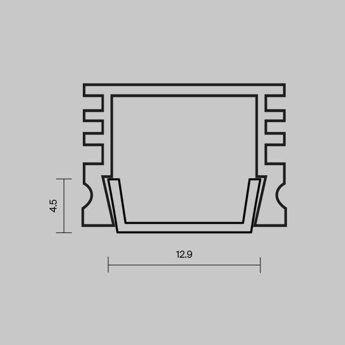 Рассеиватель для профиля 16x12 (Чёрный, 2 м), ALM-005-B-DF-2M 642024, 642024, изображение 4 Рассеиватель для профиля 16x12 (Чёрный, 2 м), ALM-005-B-DF-2M 642024, 642024, изображение 4
