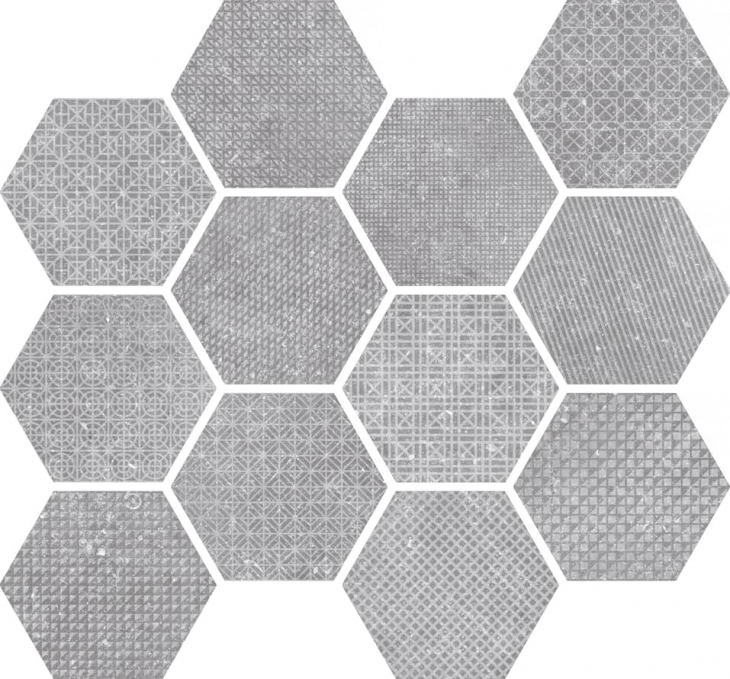 Керамогранит Equipe Coralstone Hexagon Melange Grey 29.2x25.4, 23584 Керамогранит Equipe Coralstone Hexagon Melange Grey 29.2x25.4, 23584